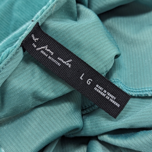 Urban Outfitters Women's US Large SeaGreen Soft Ribbed Pull Over Halter Crop Top - Picture 10 of 13